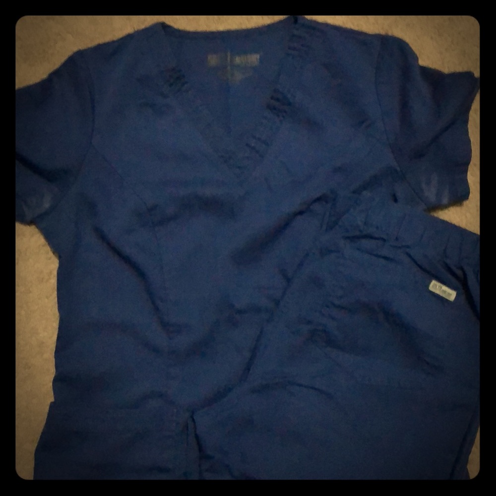 Greys anatomy - galaxy blue scrub set.